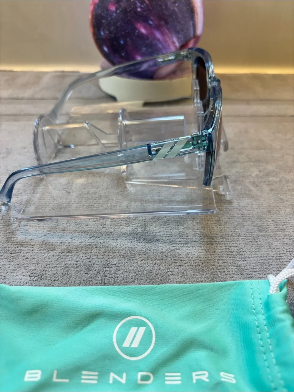 Blenders Kids Clear Blue Frames with Pink Mirrored Lenses